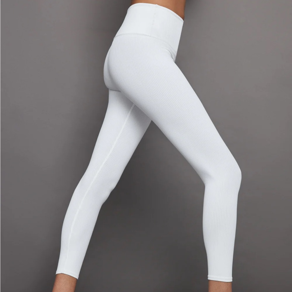 Carbon38 Ribbed 7/8 Legging White